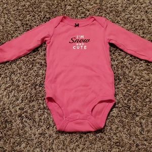Carter's Pink Onesie (6M)
